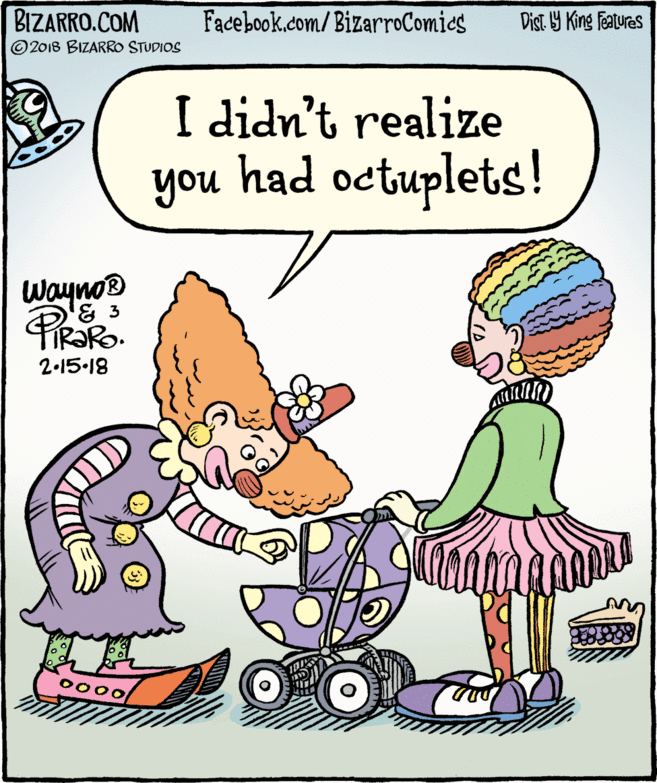 Bizarro wayno clown carriage Andrea