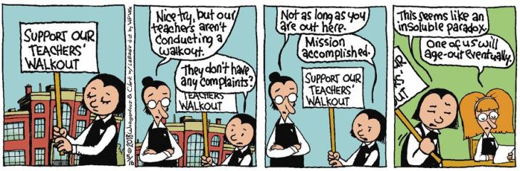 barney teacher walkout