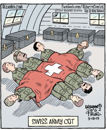 bizarro swiss army cot